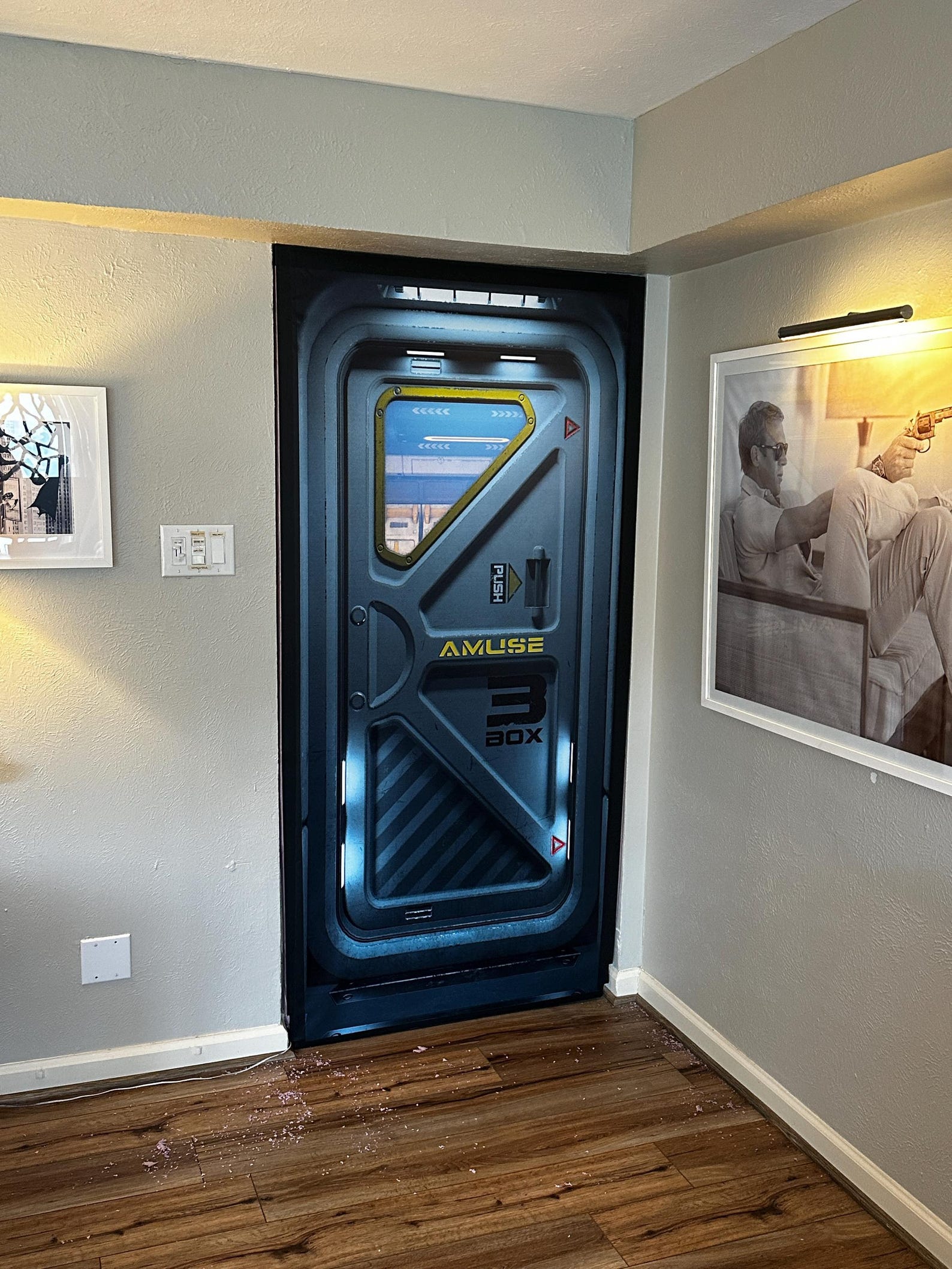 Futuristic door wrap
