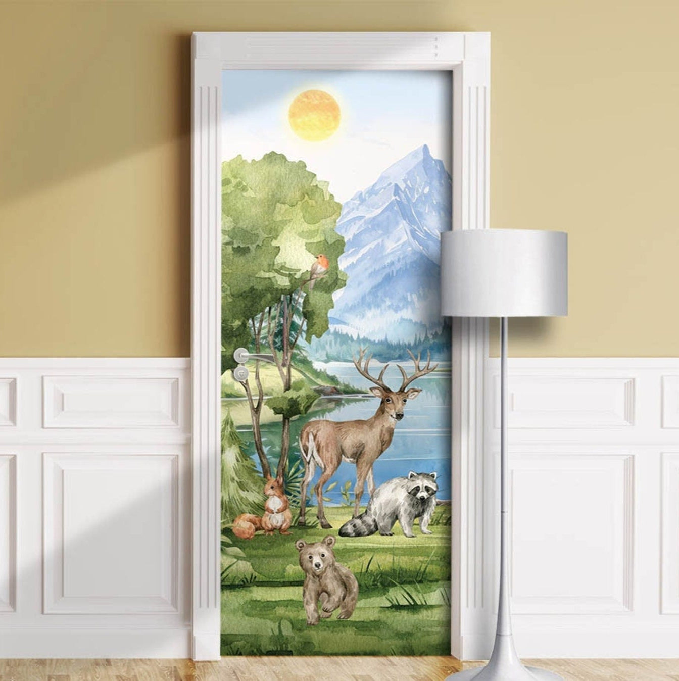 Forest Animals door mural
