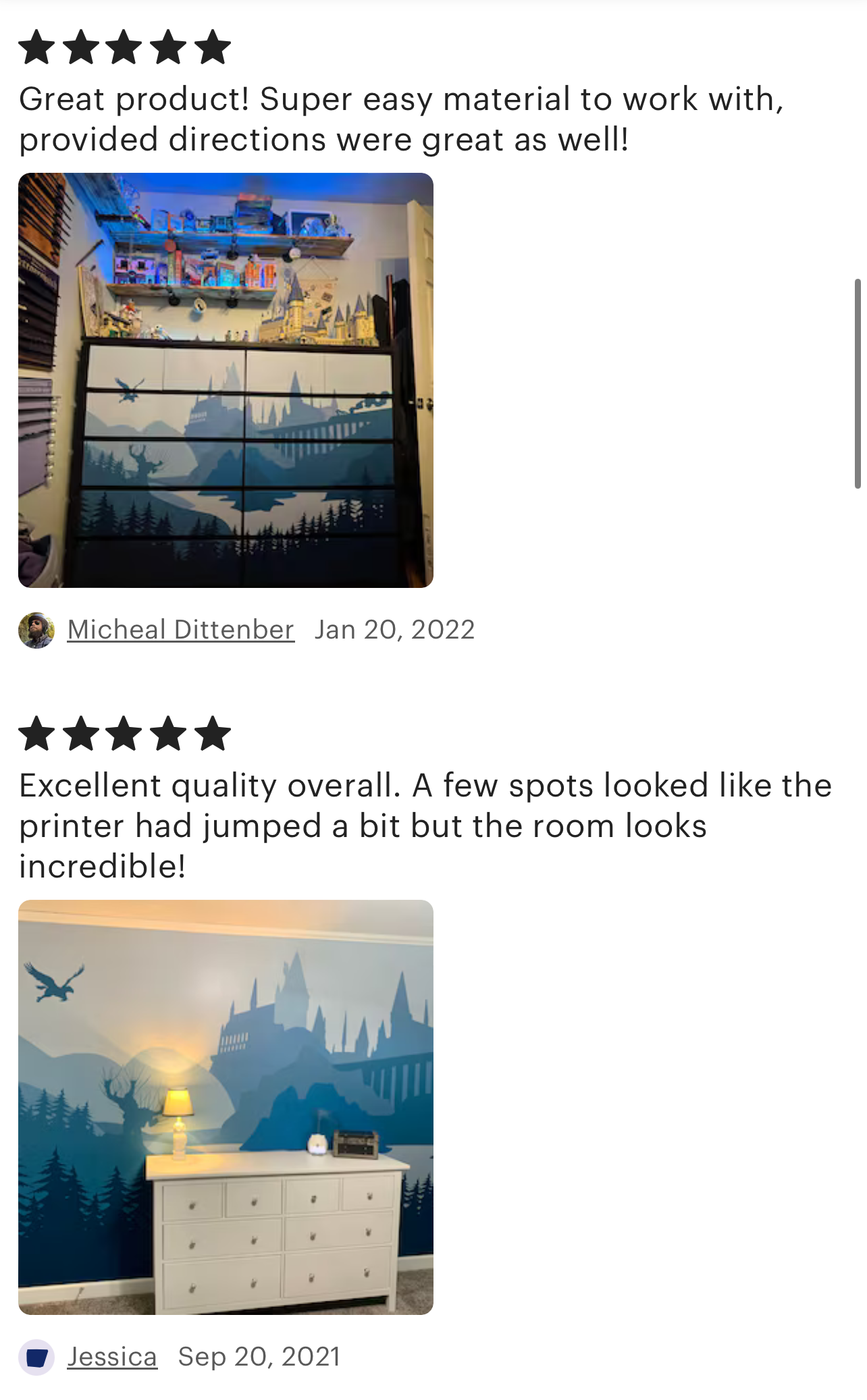 Castle Wallpaper, Wall Mural, Tapestry. Blue palette