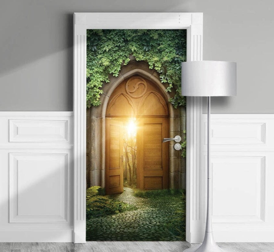 Mysterious entrance door sticker