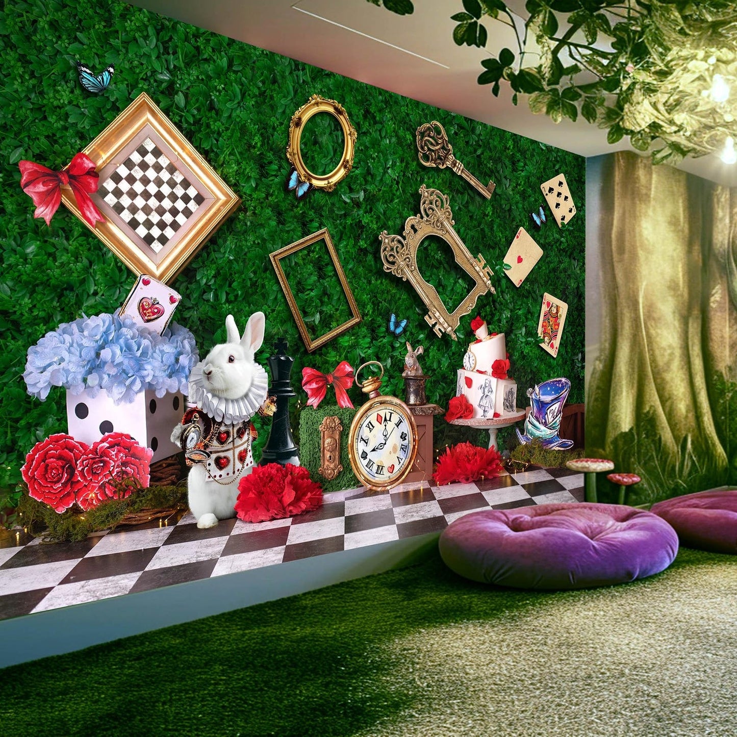 Alice in Wonderland wall mural - baby room, nursery, preschool daycare room