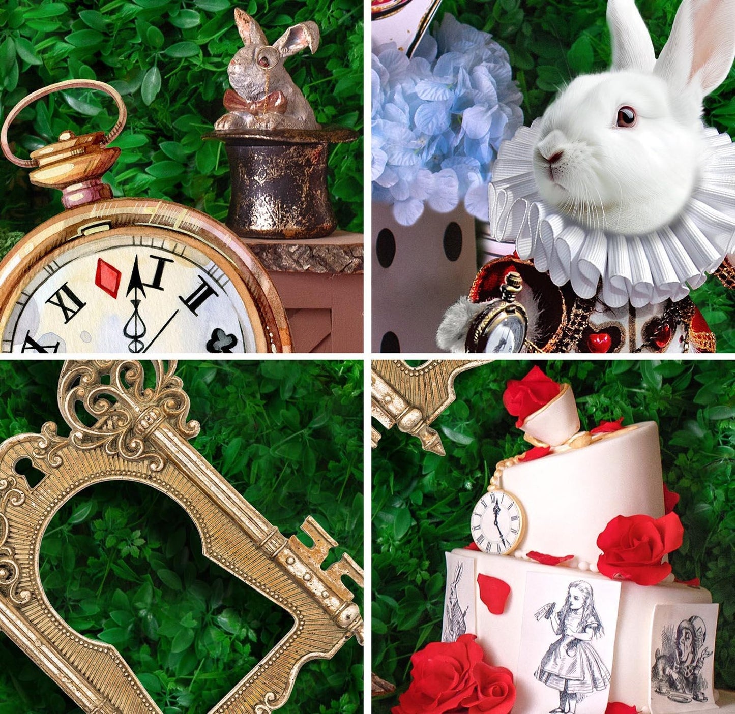 Alice in Wonderland peel and stick wallpaper