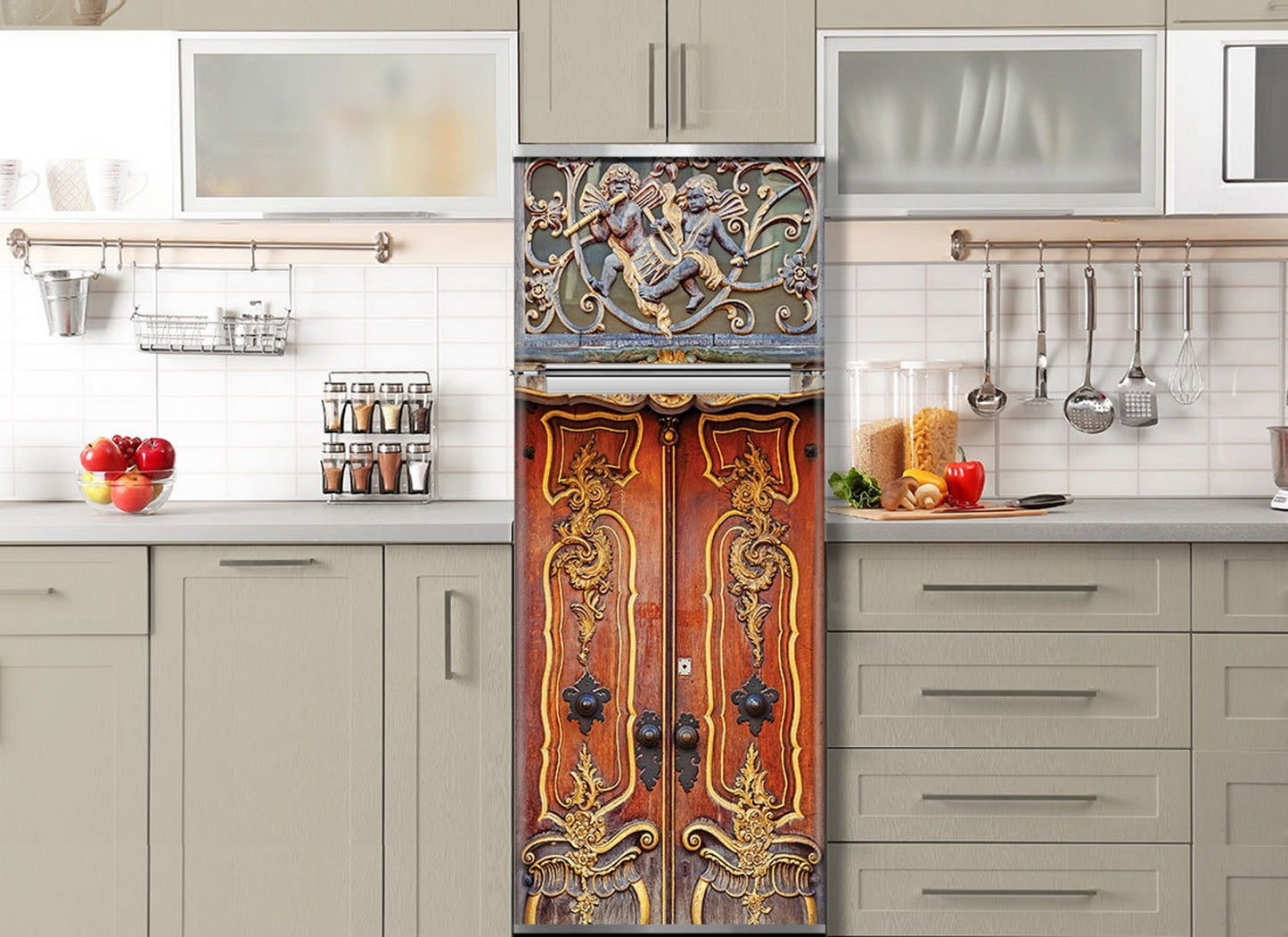 Baroque overdoor wall décor