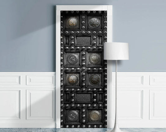 Fortress Knight Black Entrance, Castle door sticker mural