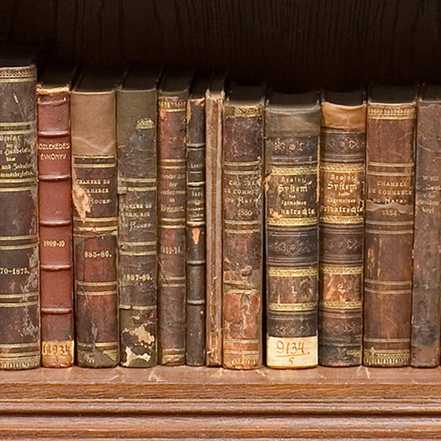 Door wrap - Antique Bookshelves, dementia door cover, self-adhesive, single piece