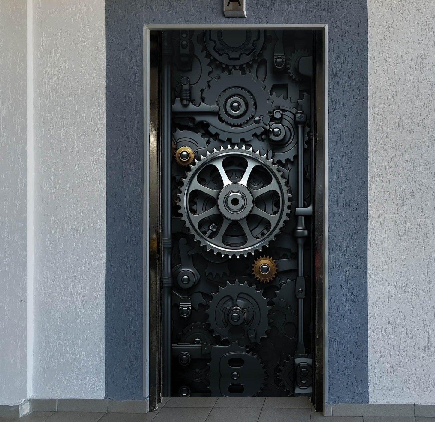 Steampunk door wrap
