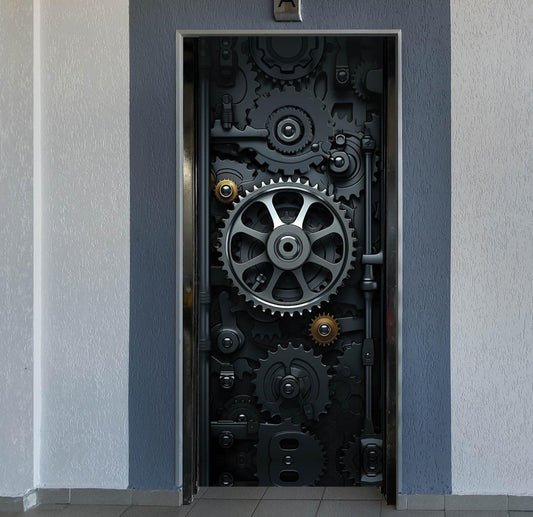 Steampunk door wrap