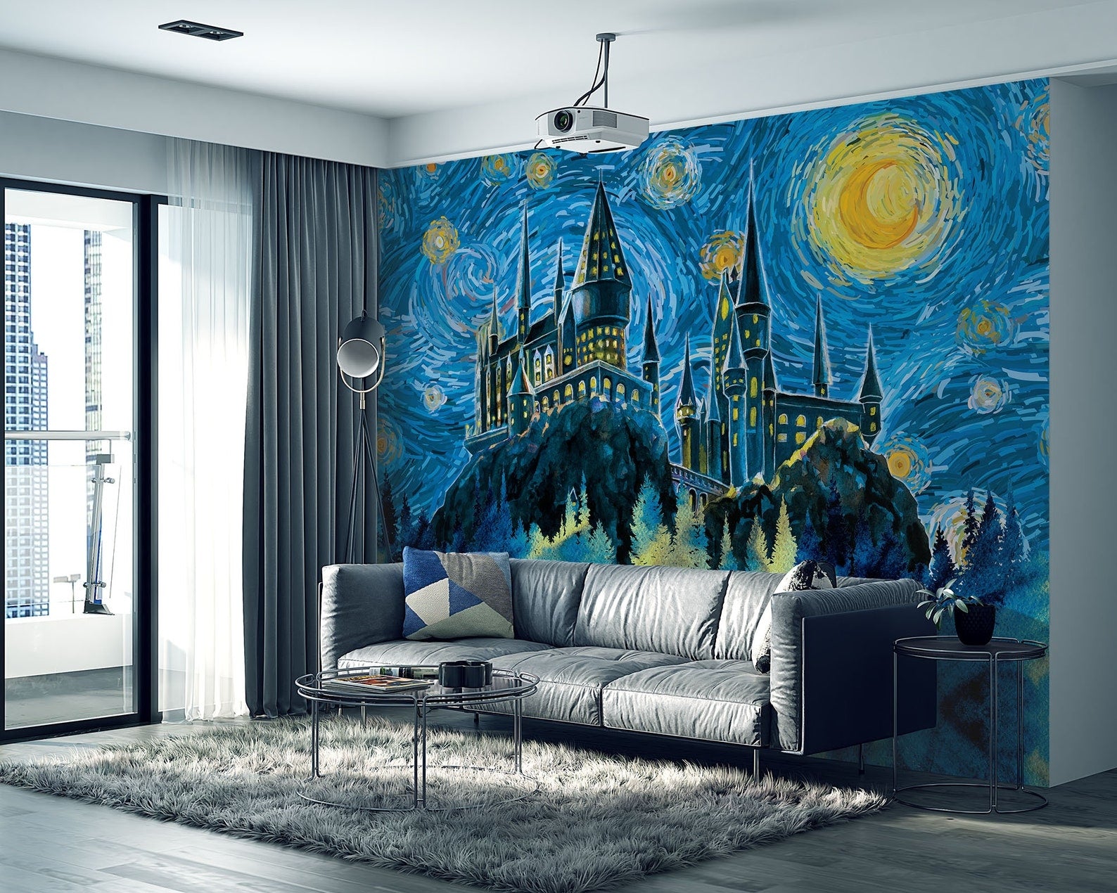 Magical castle background