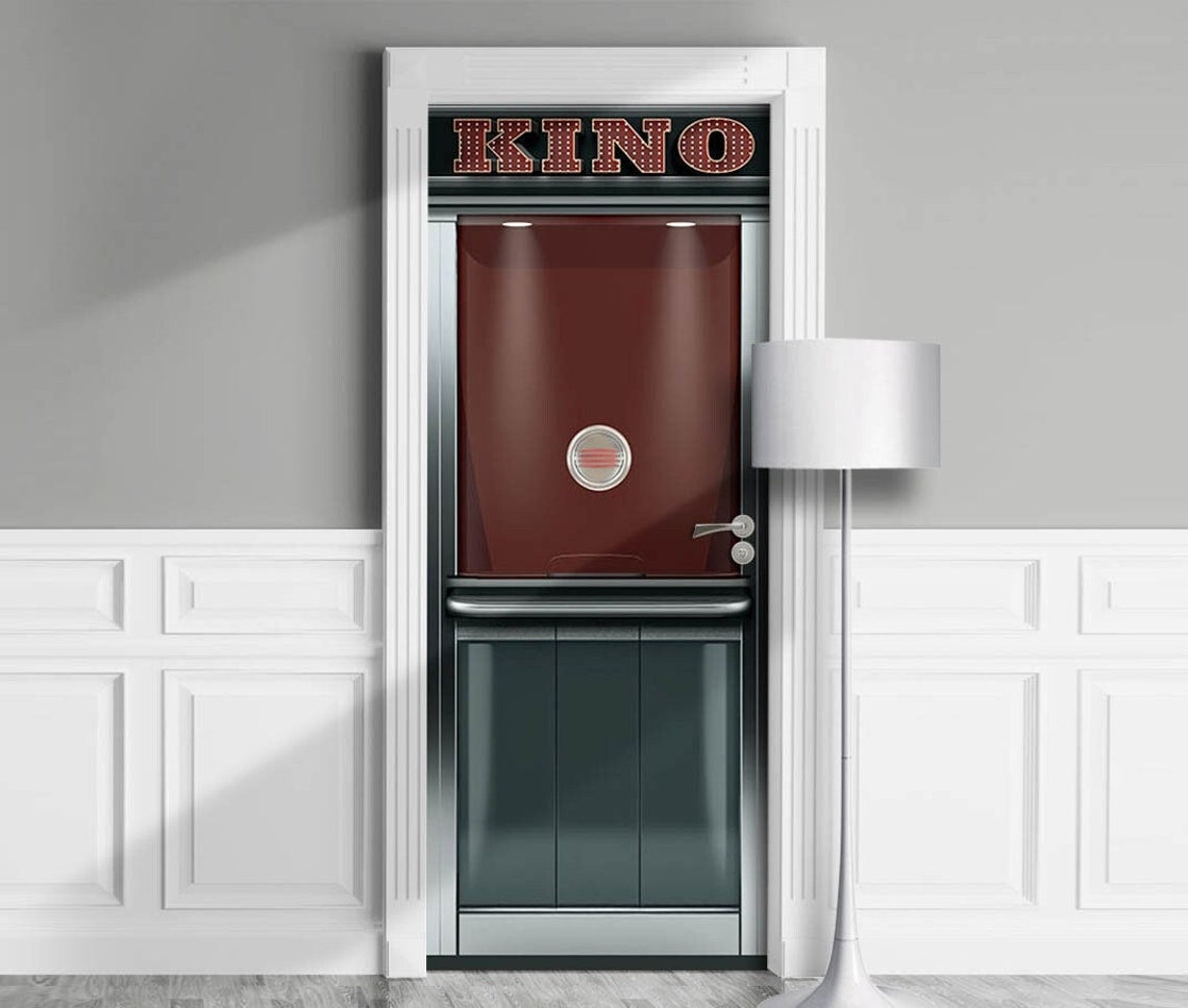 Movie ticket booth - stickers doors 1 piece