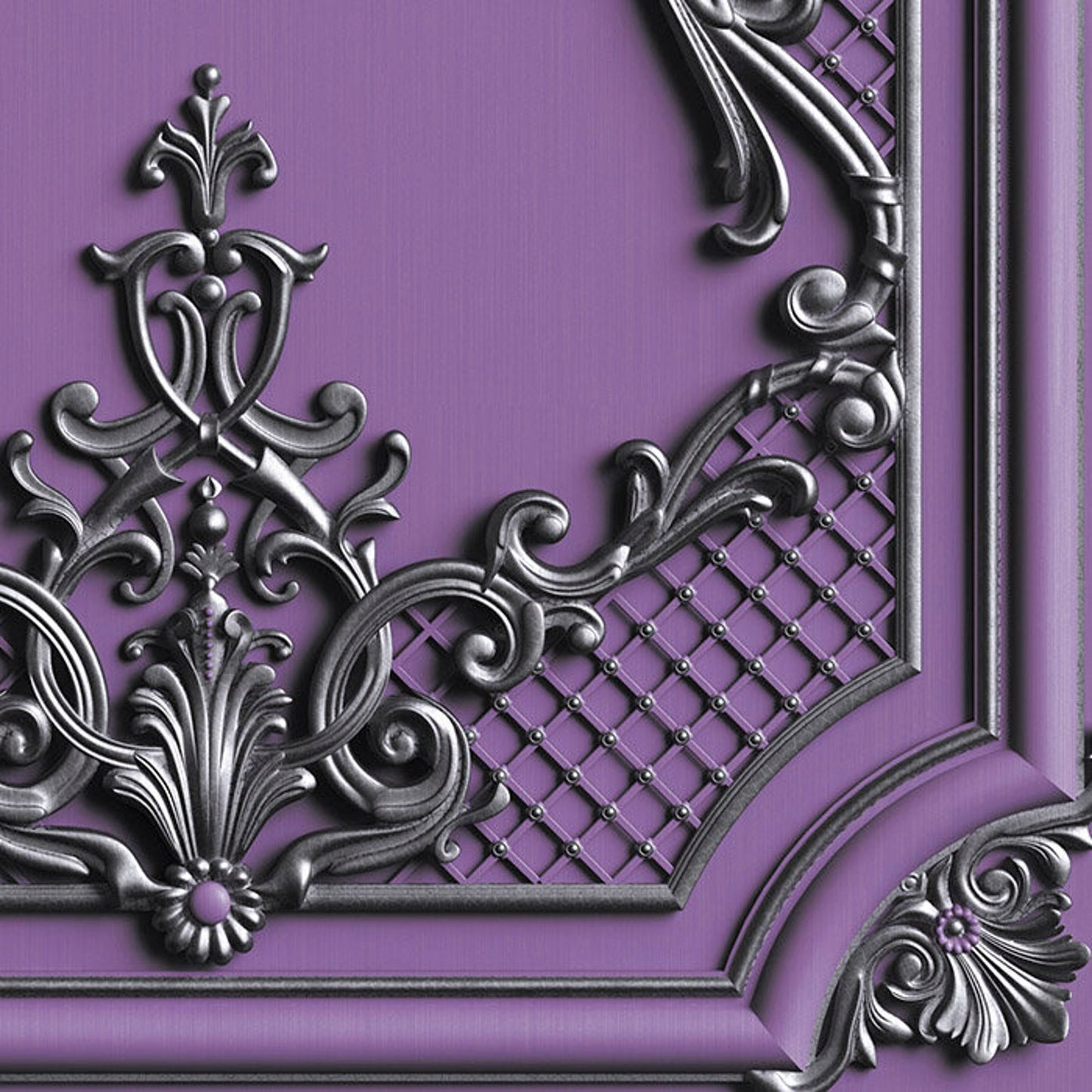 Classic door sticker mural. Glamour Purple. Single piece