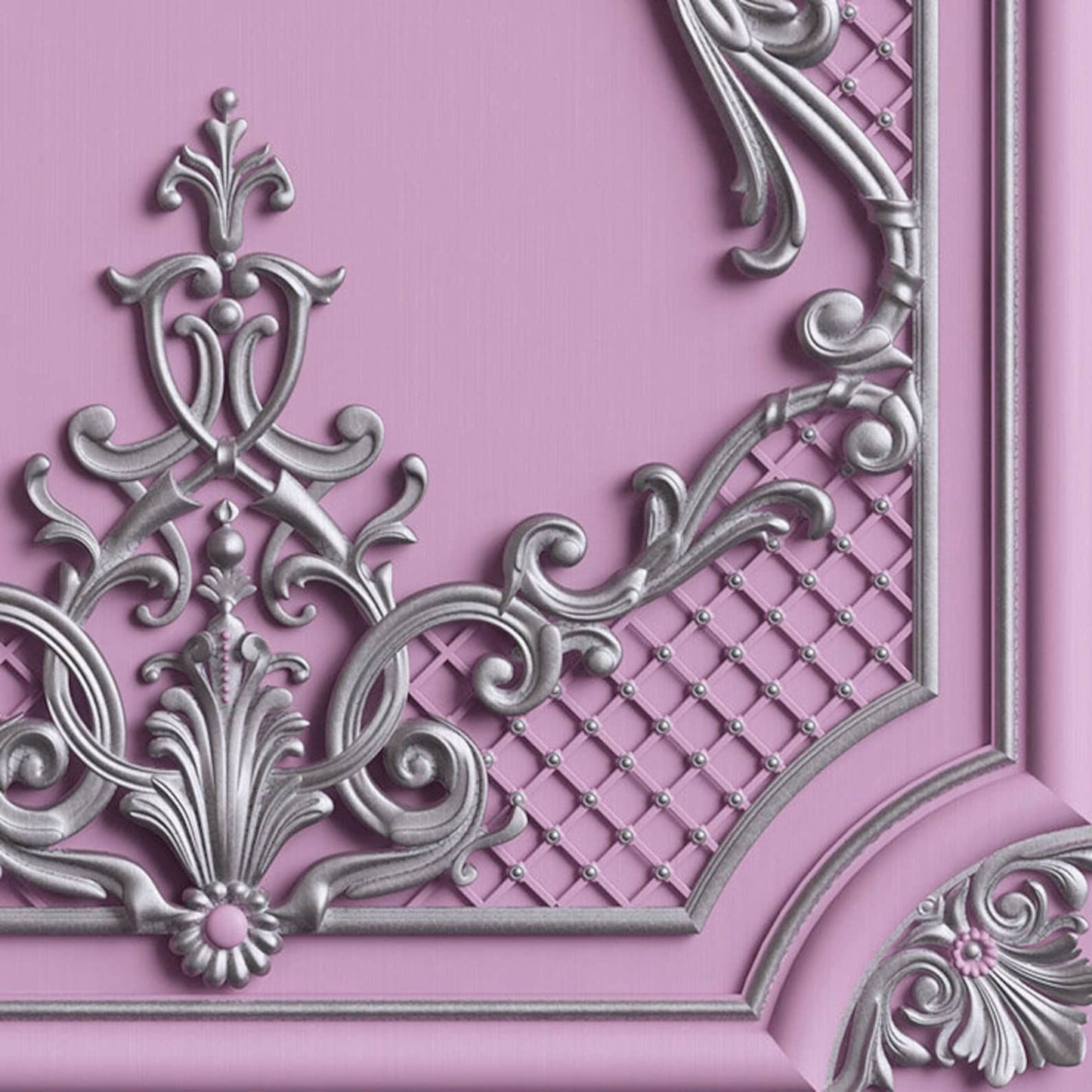 Classic door sticker mural. Glamour rose. Single piece