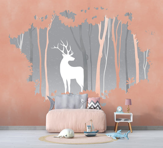Deer wallpaper - murals for nursery walls
