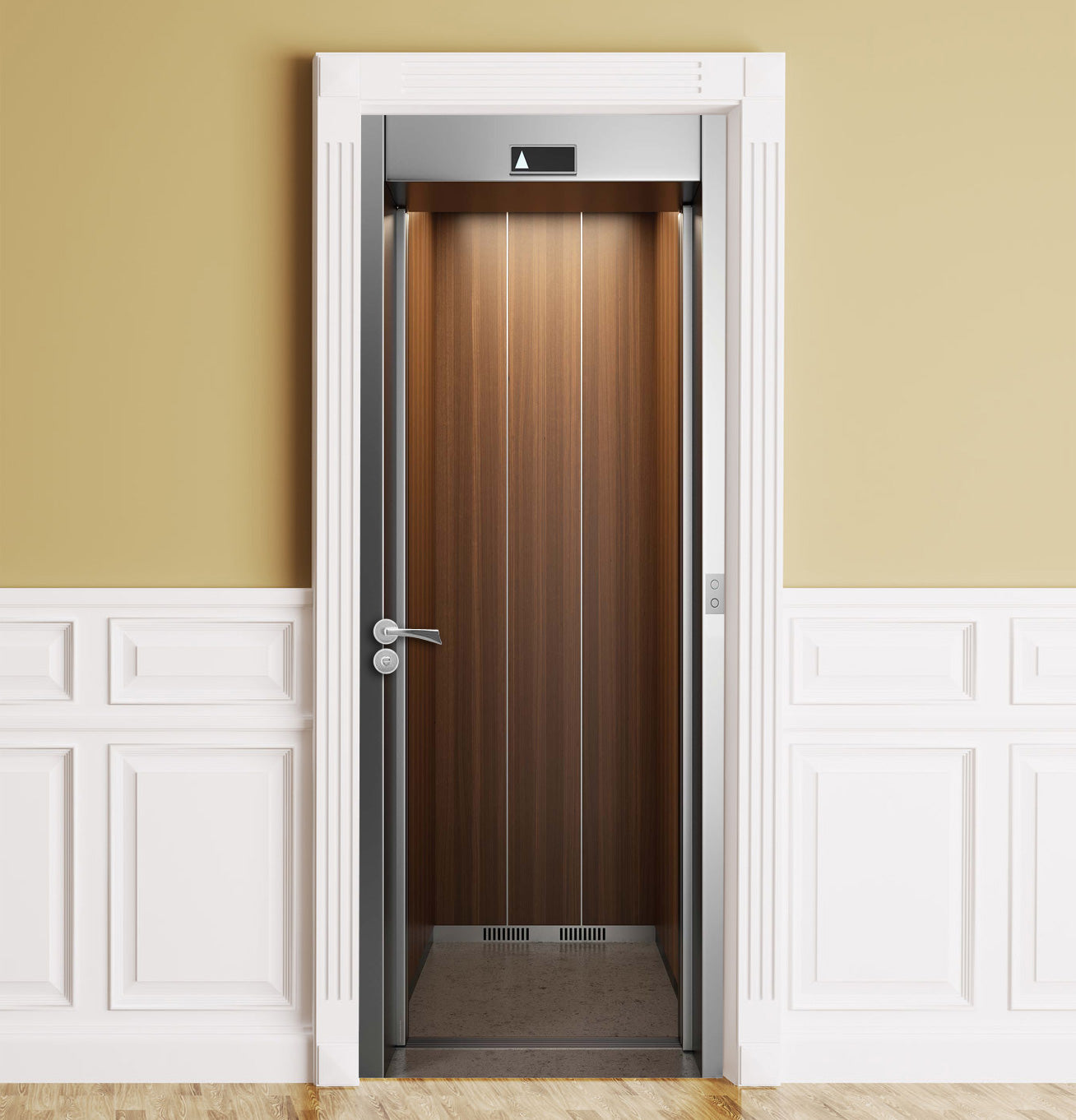 Elevator door wrap