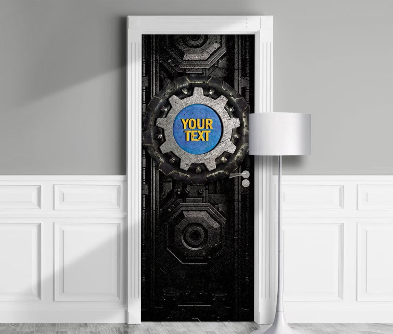 Gamer's Door Mural, Armoured Vault, Bunker, Airlock, Gateway door sticker mural