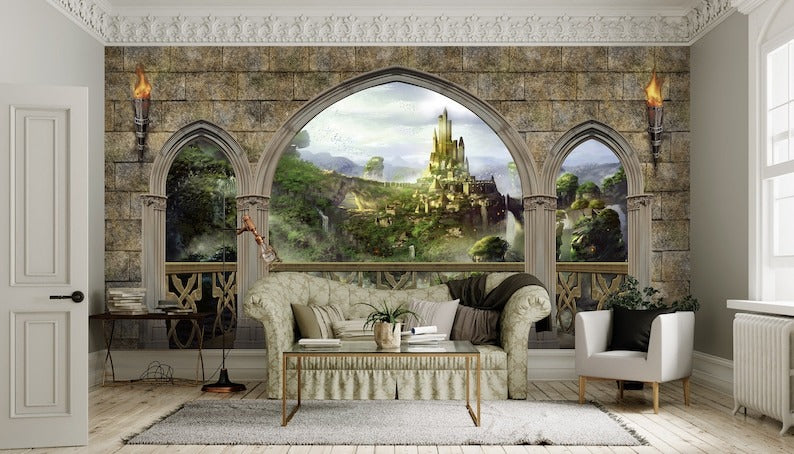 Corridor wraps - magical castle background