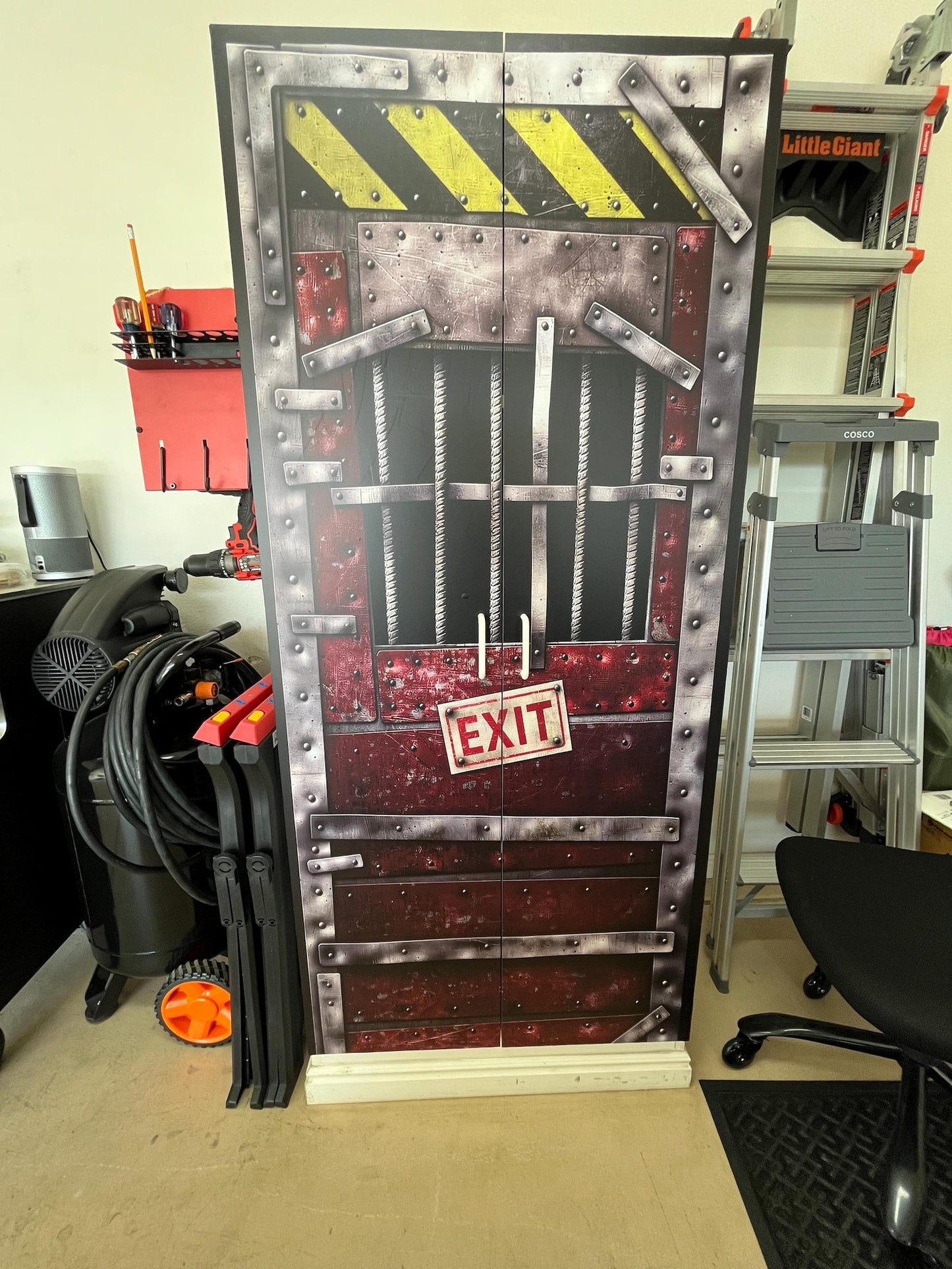 Gamer Safe House Exit door sticker mural, peel and stick, single piece