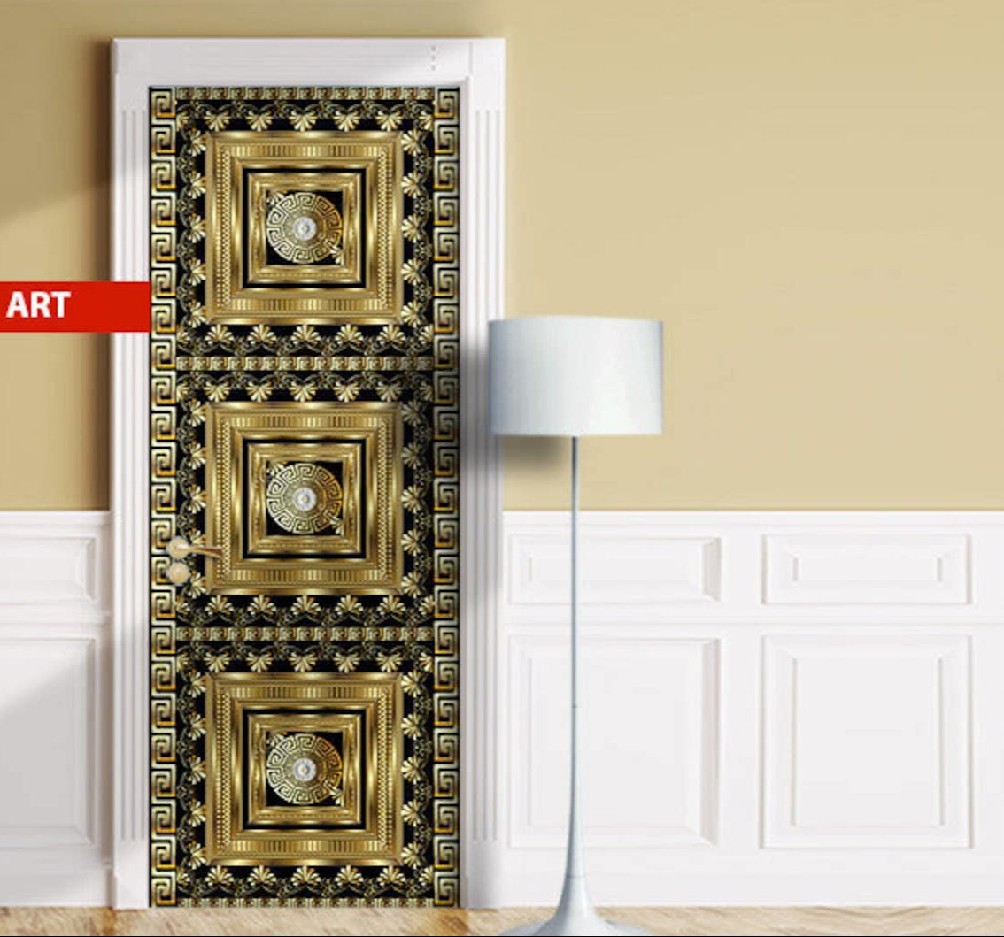 gold Rome ornament - full door decals