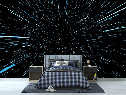 Hyperspace Wallpaper, Futuristic, stars, war ship