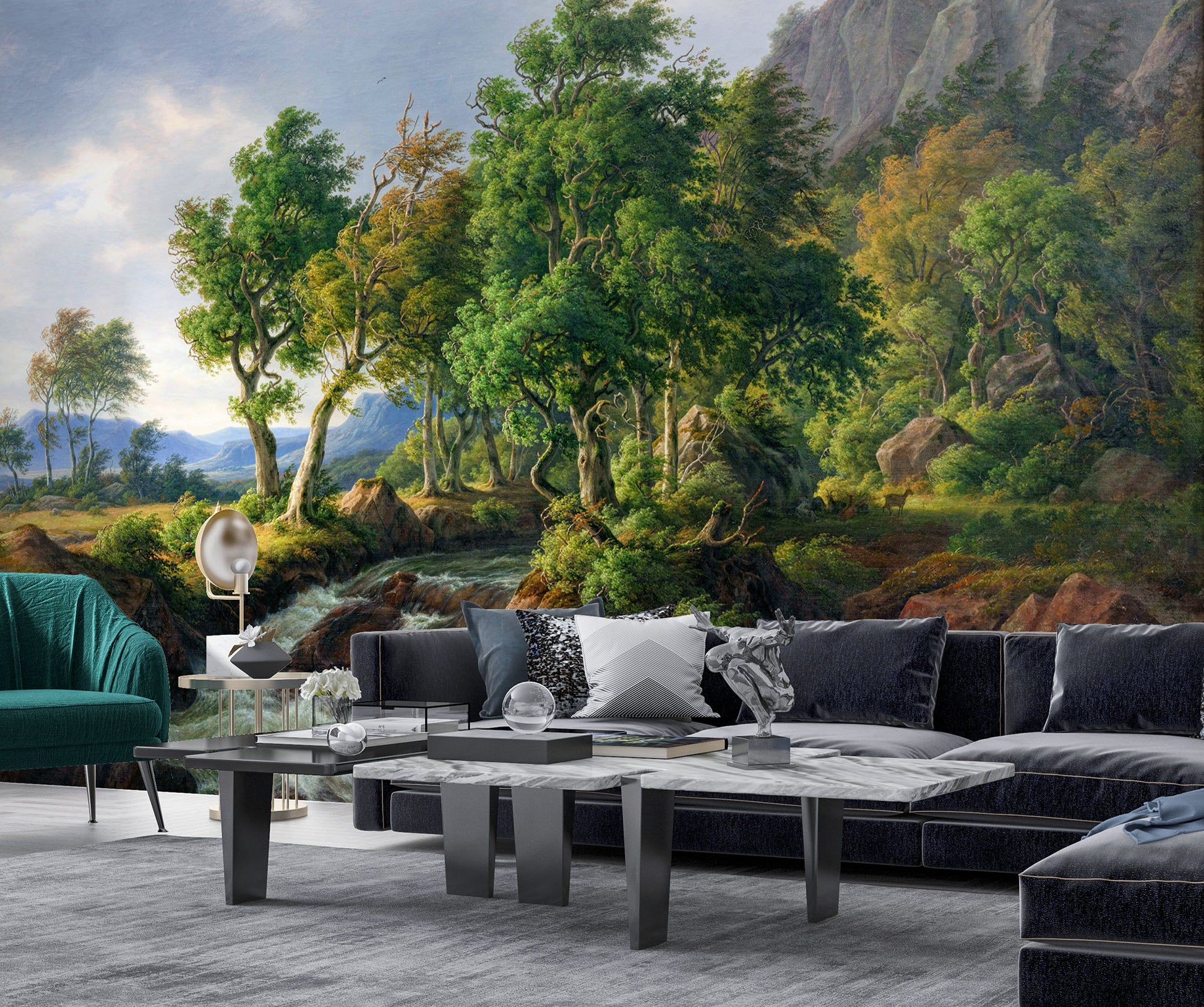 Classical landscape painting - wallpaper