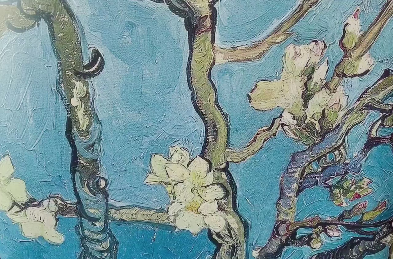 Van Gogh Almond Tree door sticker mural