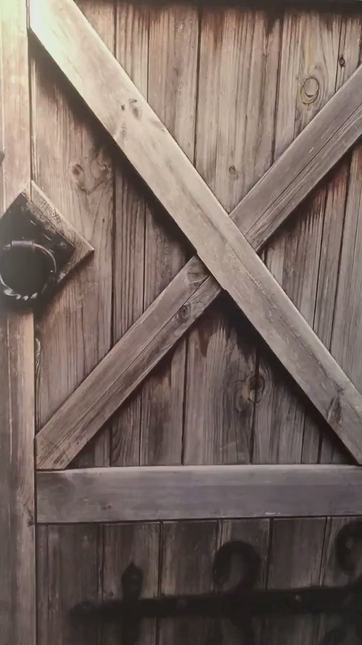 Barn door sticker