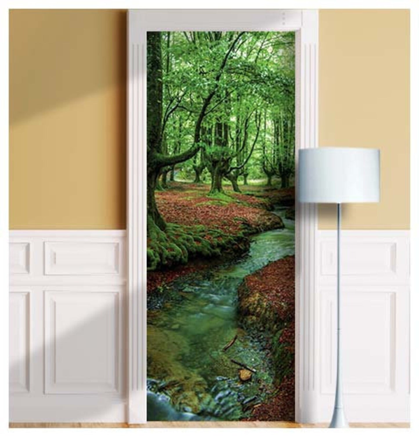 Forest Brook door sticker mural