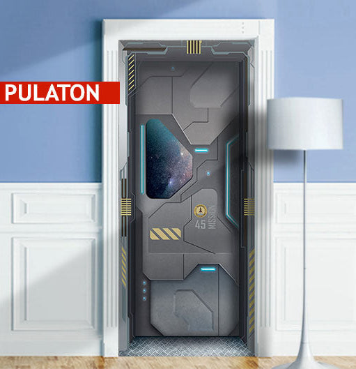 Spaceship Air Lock, Gateway door sticker mural