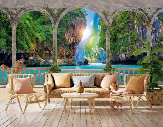 Retirement home wall mural