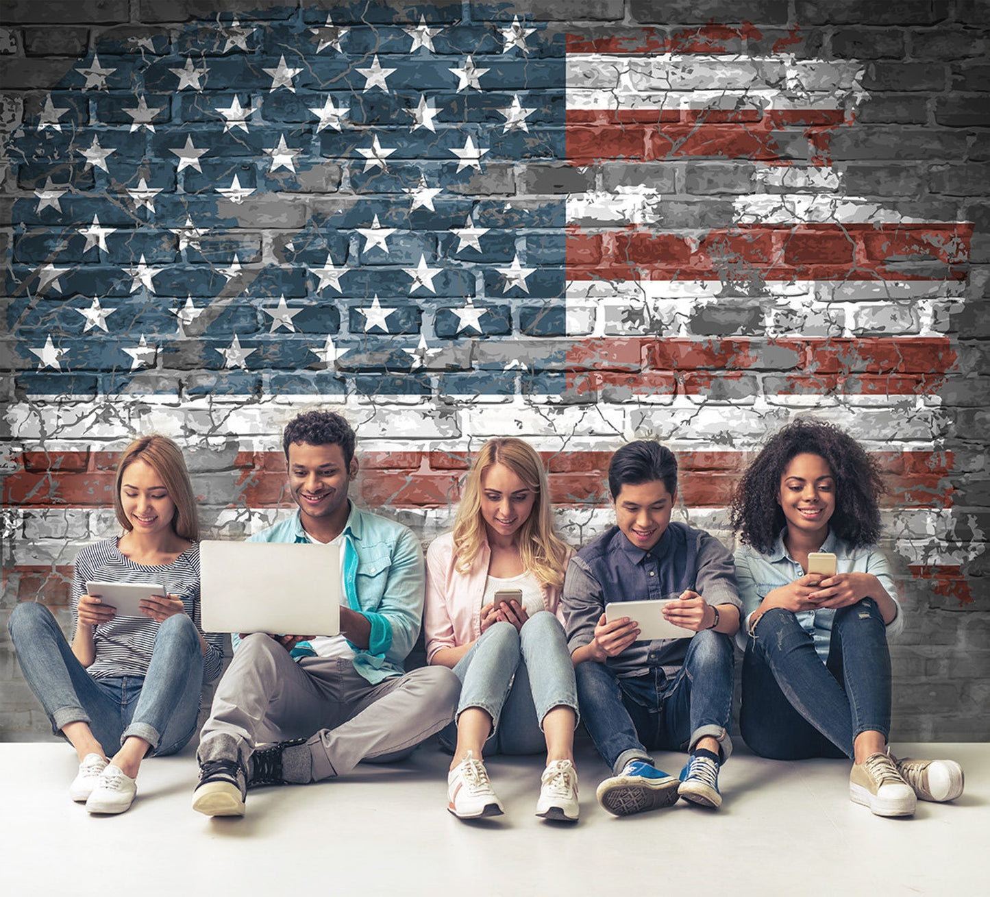 American flag wall art