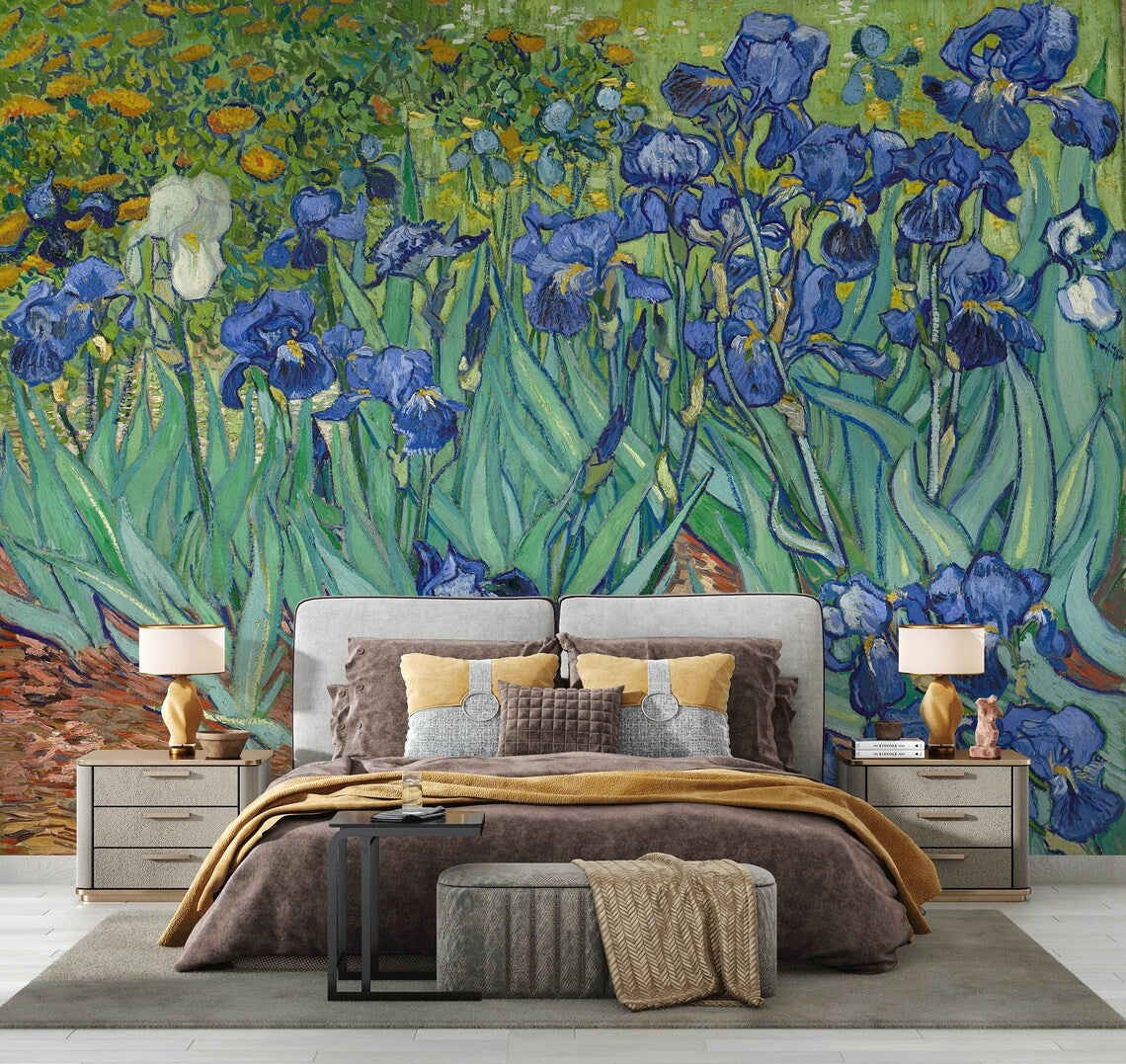 Van Gogh Irises Painting Wallpaper