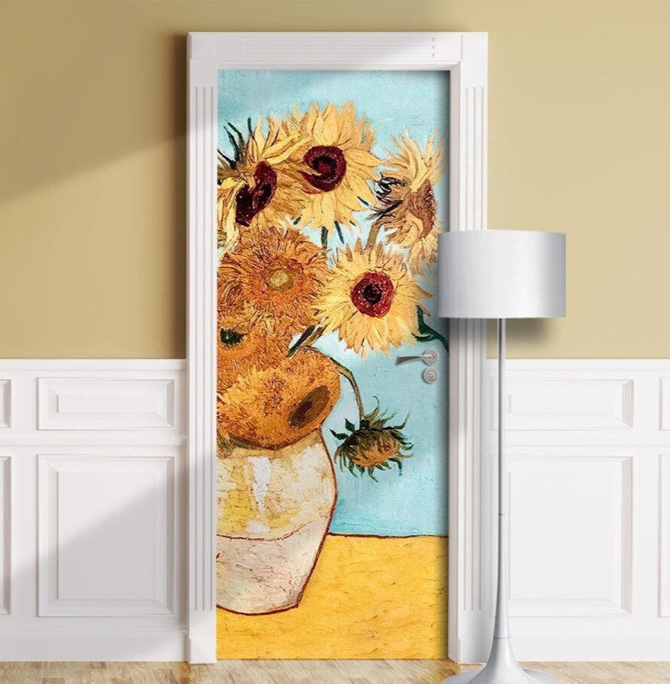 Van Gogh Sunflowers door mural