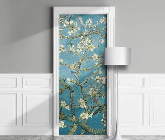 Van Gogh Almond Tree door sticker mural