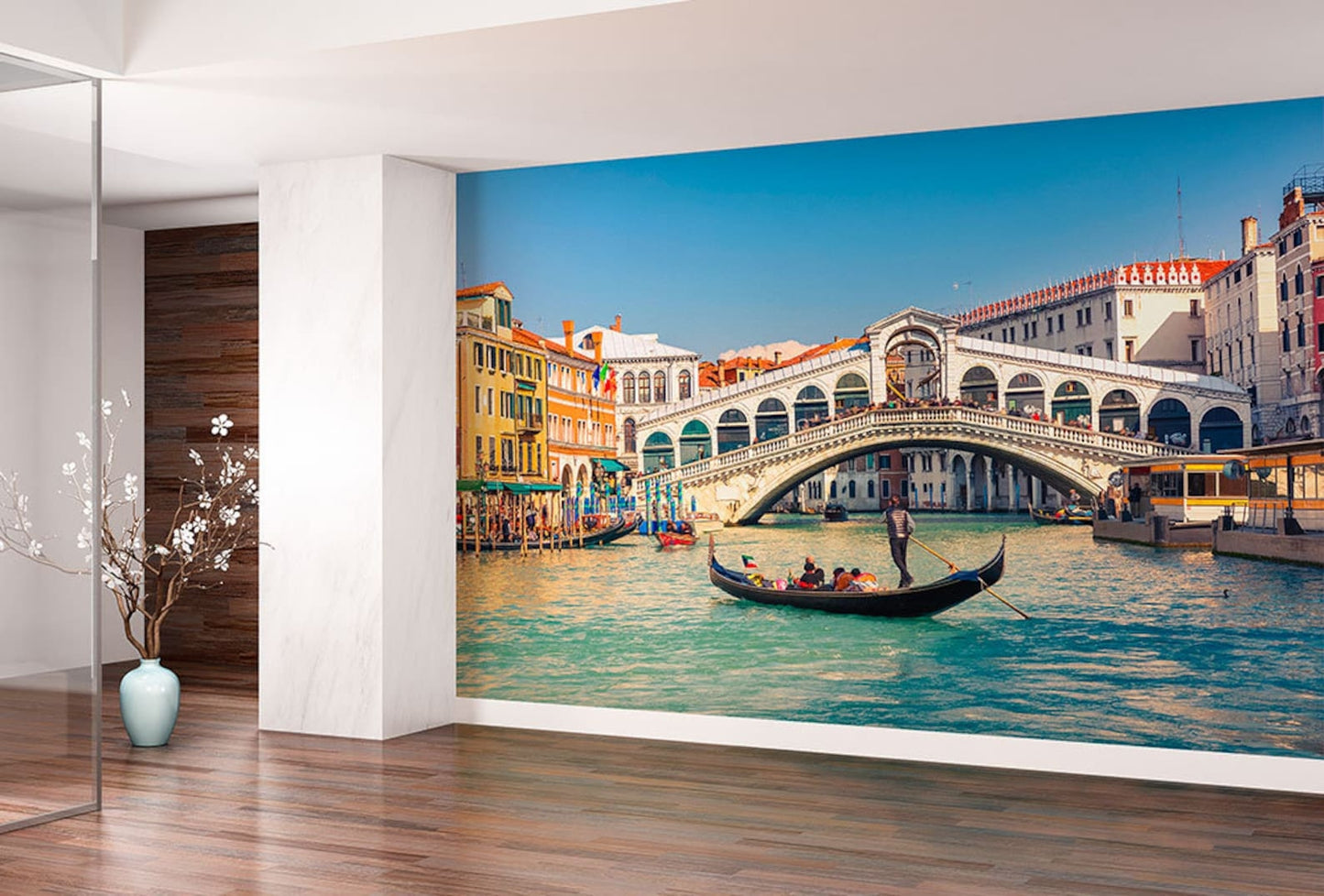Venice wall decal - Dementia friendly wallpaper. Retirement home wall murals.