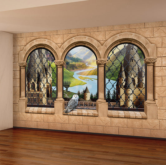 Potter mural nursery. Castle wall mural