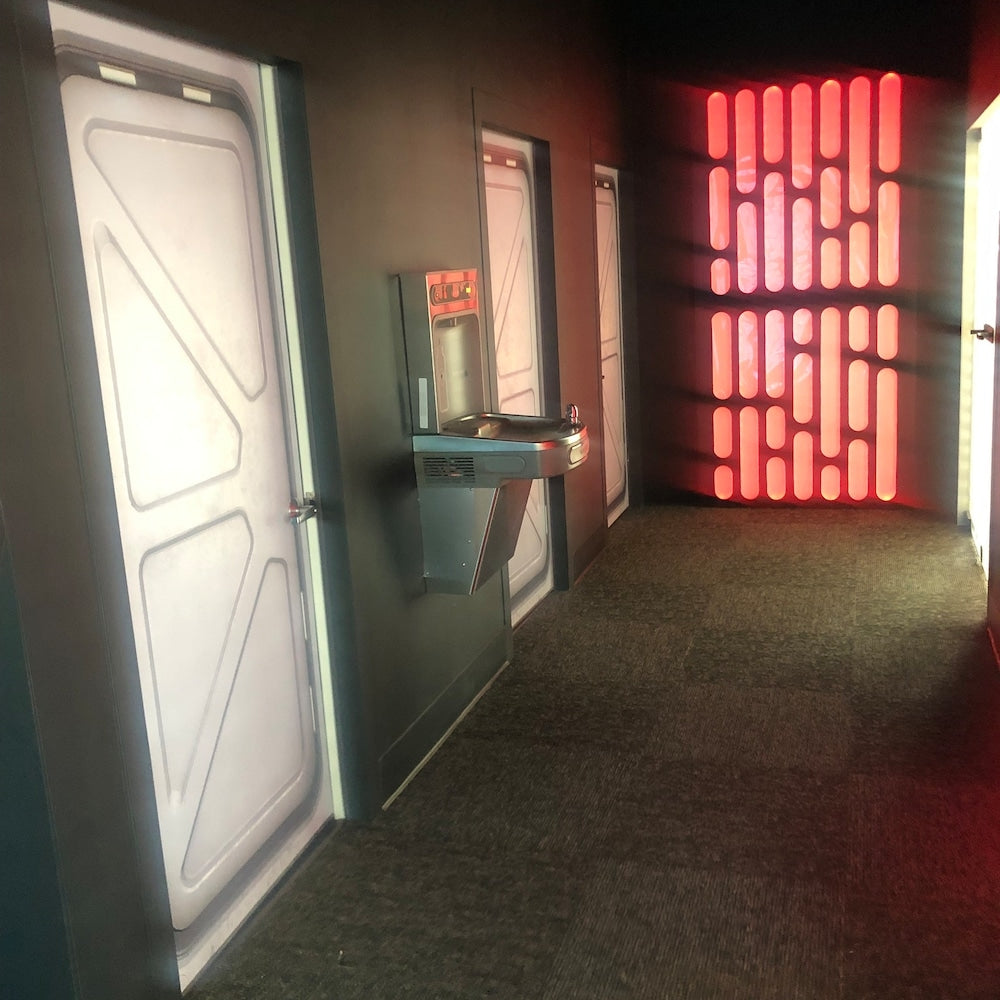 Sci-Fi Door Mural - Starship Airlock, Armored Bunker, self-adhesive, 1 piece