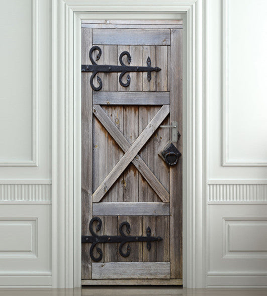 Barn door mural