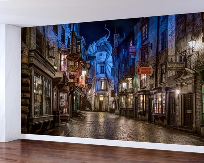 Diagon alley wall mural - wizards alley