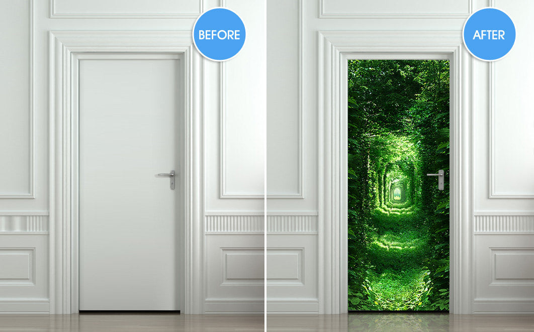 Fantasy rabbit hole stickers for door