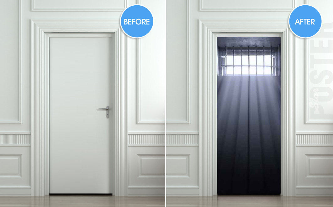 Door STICKER window prison jail cell light mural decole film self-adhesive poster 30"x79"(77x200 cm) - Pulaton stickers and posters
- 2