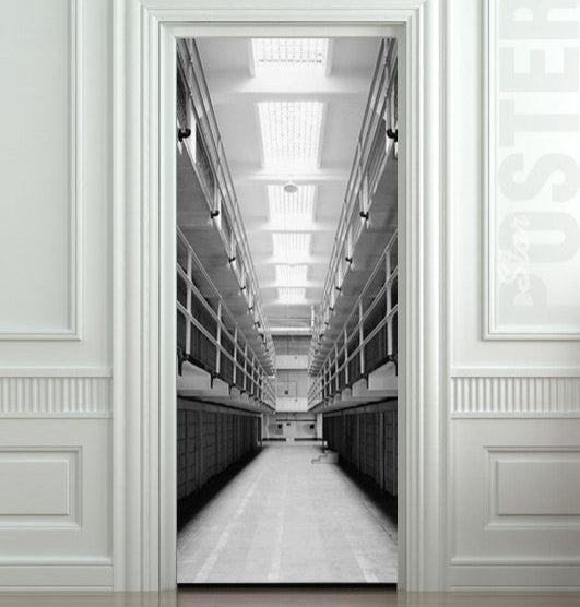 Prison Door sticker cover