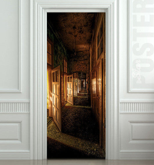 Door STICKER corridor hall hallway entrance mural