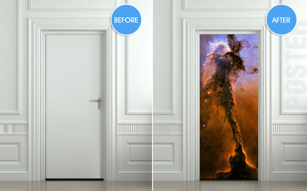 Door STICKER space eagle cosmos exploration constellation mural decole film self-adhesive poster 30"x79"(77x200 cm) - Pulaton stickers and posters
- 2