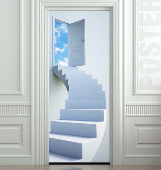 Self adhesive door covering