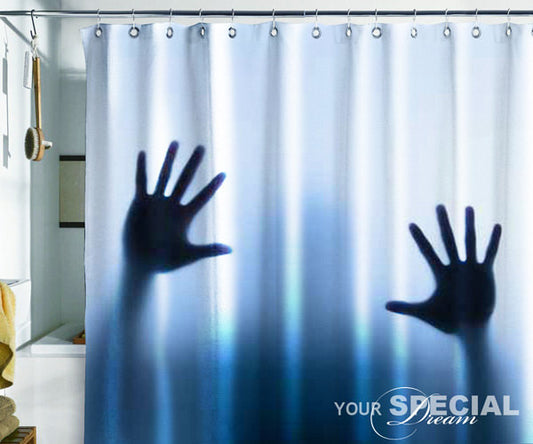 Scream, Horror Hands Shower Curtain 71"W×74"H (180x188cm)