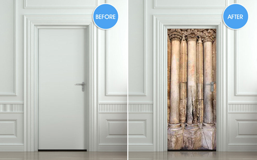door sticker cover