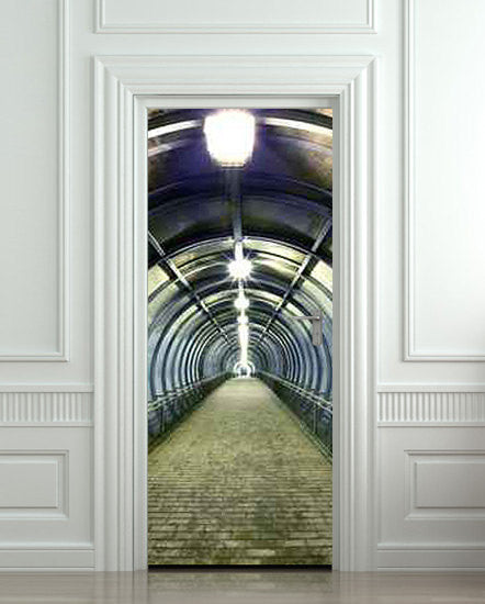 Door STICKER tunnel bunker mine pit mural decole film self-adhesive poster 30"x79"(77x200 cm) - Pulaton stickers and posters
- 1