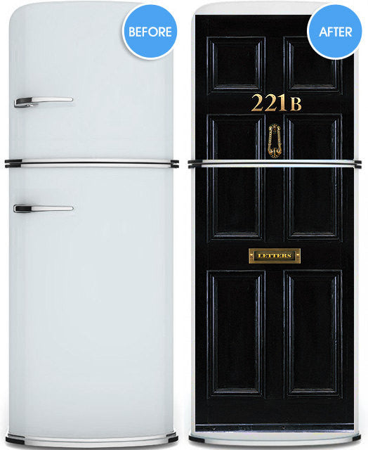 Door STICKER London Baker street house entrance mural decole film self-adhesive poster 30"x79"(77x200 cm) - Pulaton stickers and posters
 - 3