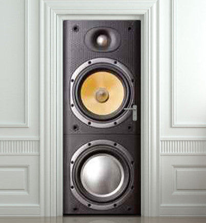 Door Wall STICKER loudspeaker 2 sound music