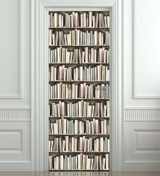 Faux bookshelf door for dementia units.