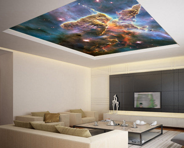 Galaxy ceiling wallpaper